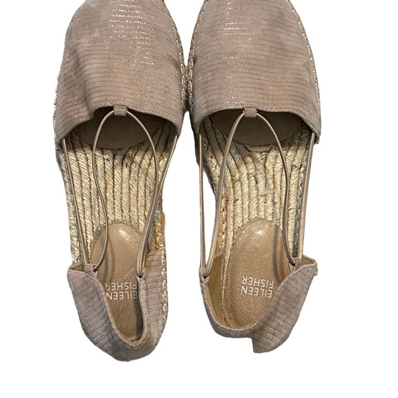 Eileen Fisher Lee Espadrille Flat size 10 suede minimalist casual beachy - Picture 12 of 14